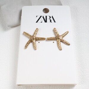 Zara Starfish Statement Earrings Beach Style Trendy Gold Accessories